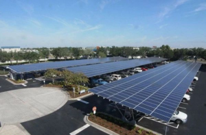 Solar parking lot