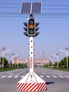 Solar panels for traffic lights